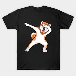 Akita Dancing Dog Dabbing T-Shirt